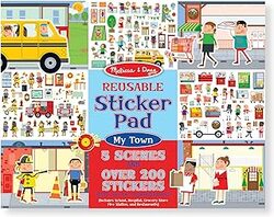 Reusable Sticker Pad My Town -Paperback